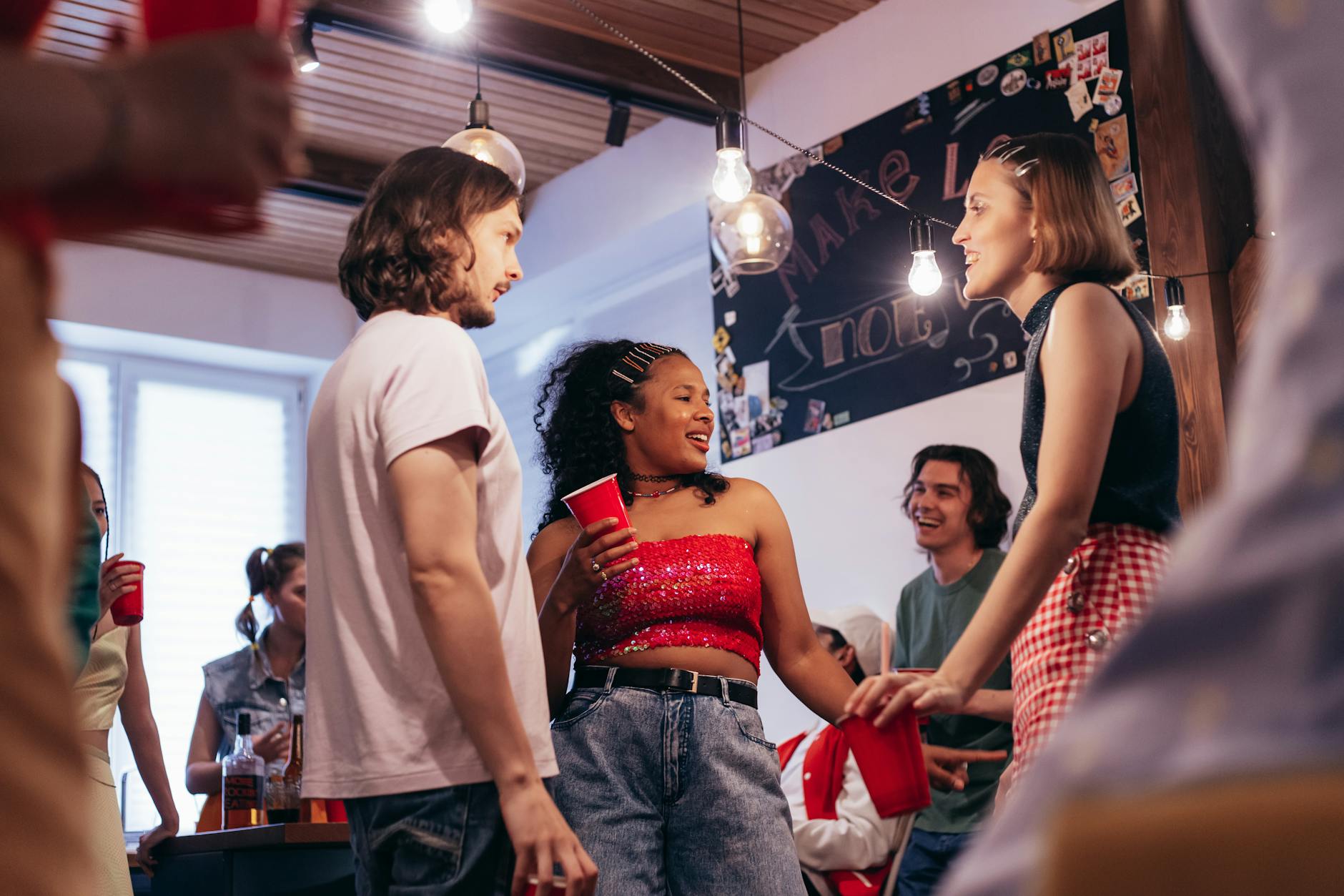 People Socializing At A Party