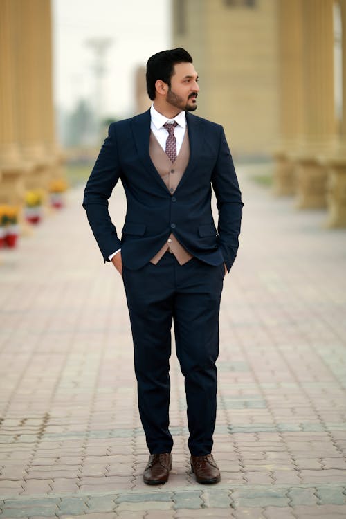 
A Bearded Man Wearing a Suit