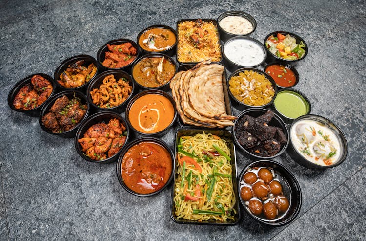 A Wide Selection Of Indian Food