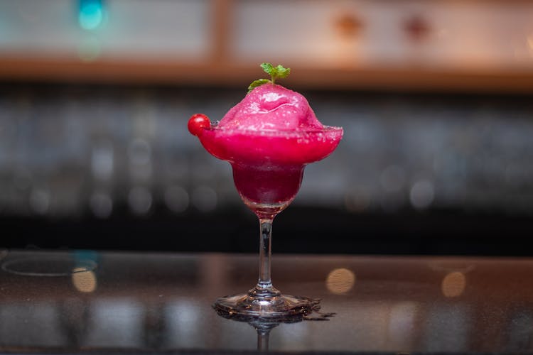 A Cocktail Shake On A Clear Glass