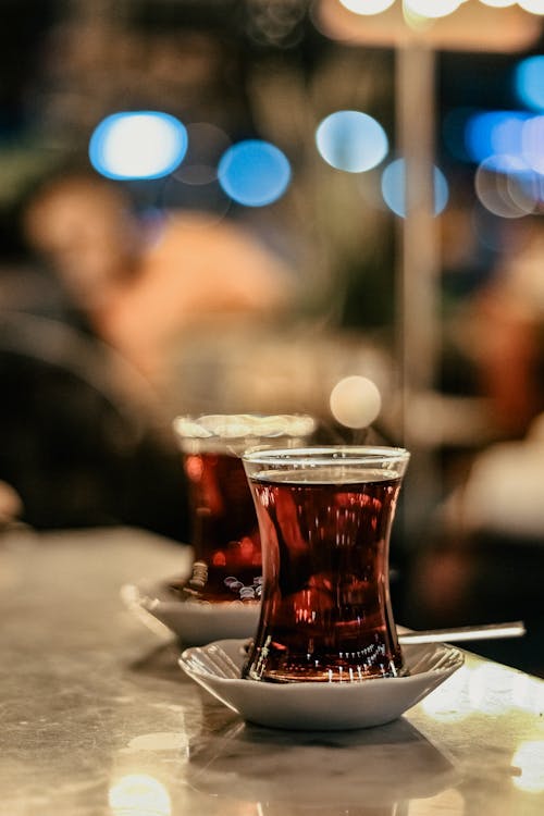 Turkish Tea Served in an Ince Belli