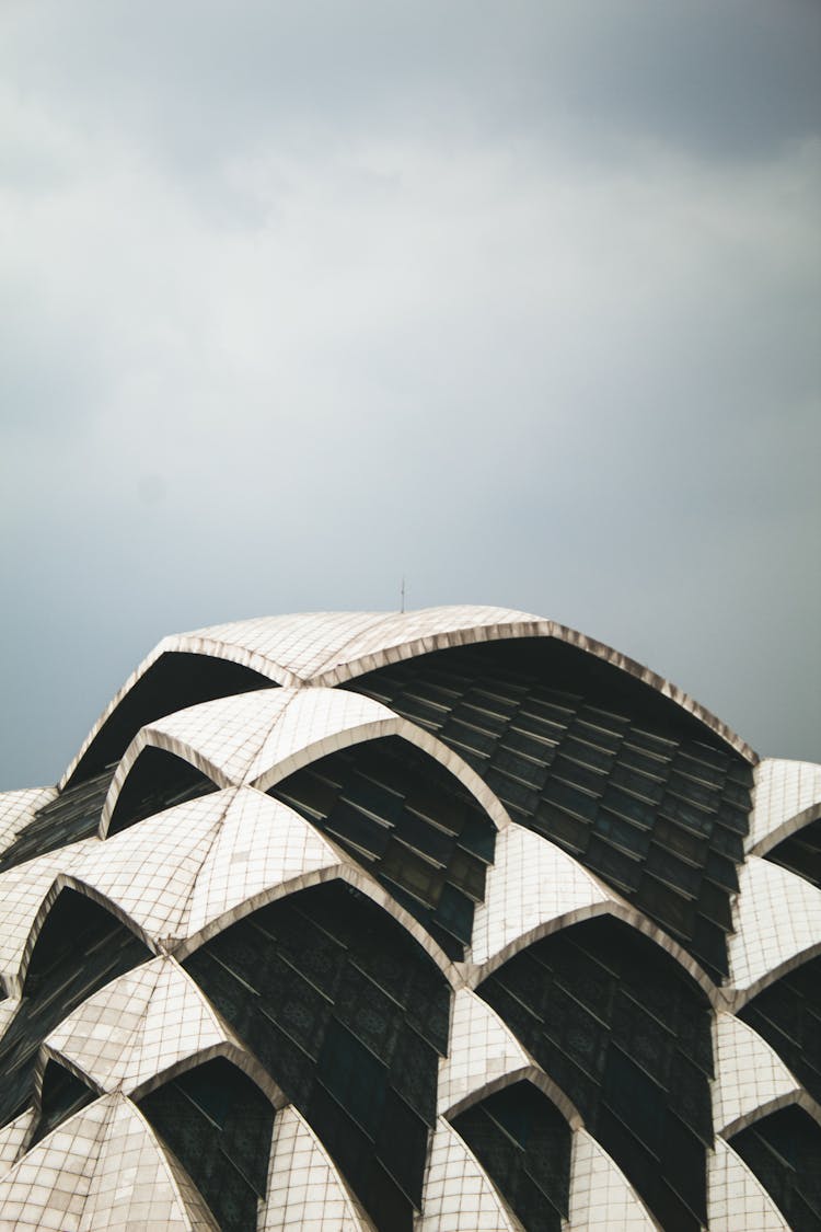 Close-up Of The Roof Of The Masjid Raya Al Jabbar