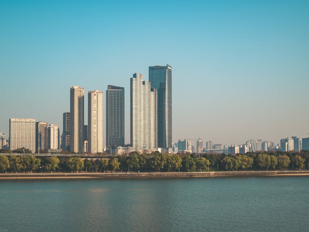 A City Skyline Across a Body of Water