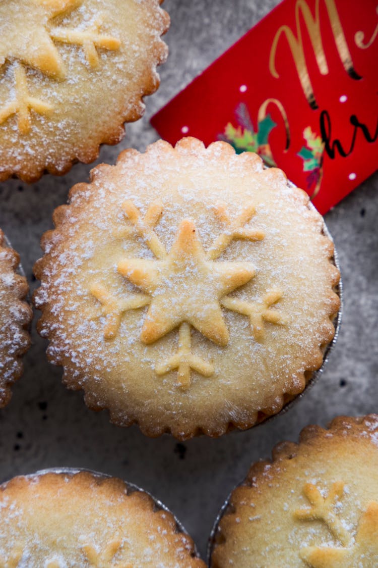 A Christmas Mince Pie Close-Up Photo