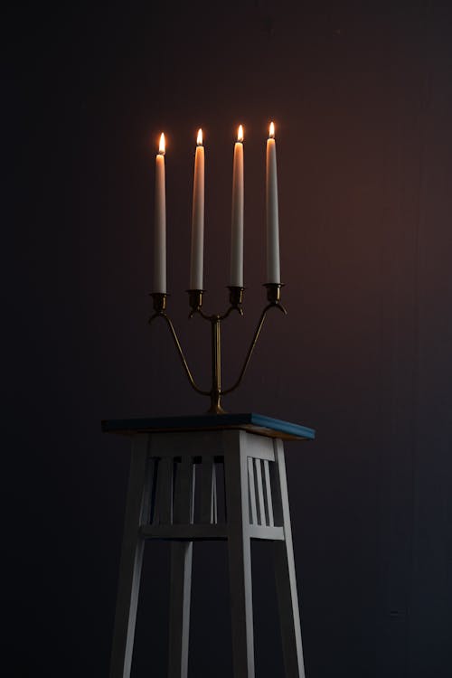 Candle Holder on Stool