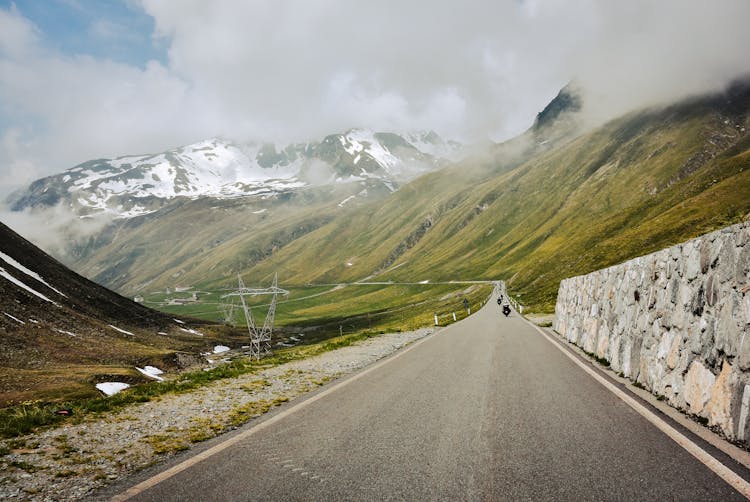 A Scenic Road By The Mountainside In India