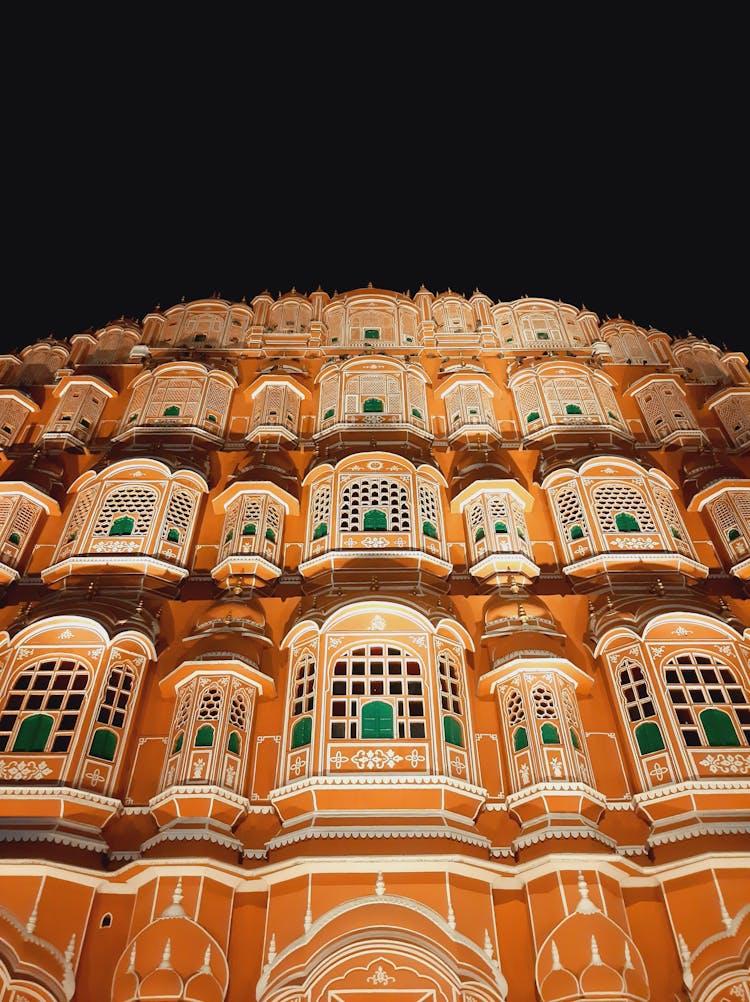 Hawa Mahal In Low Angle Shot