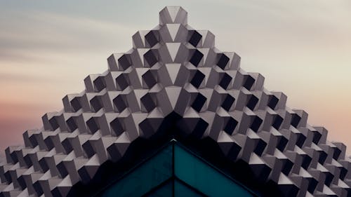 Free Geometric Design of Roof of a Building Stock Photo