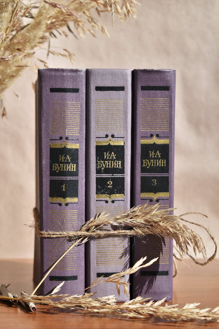 Close Up Of Books Tied With String