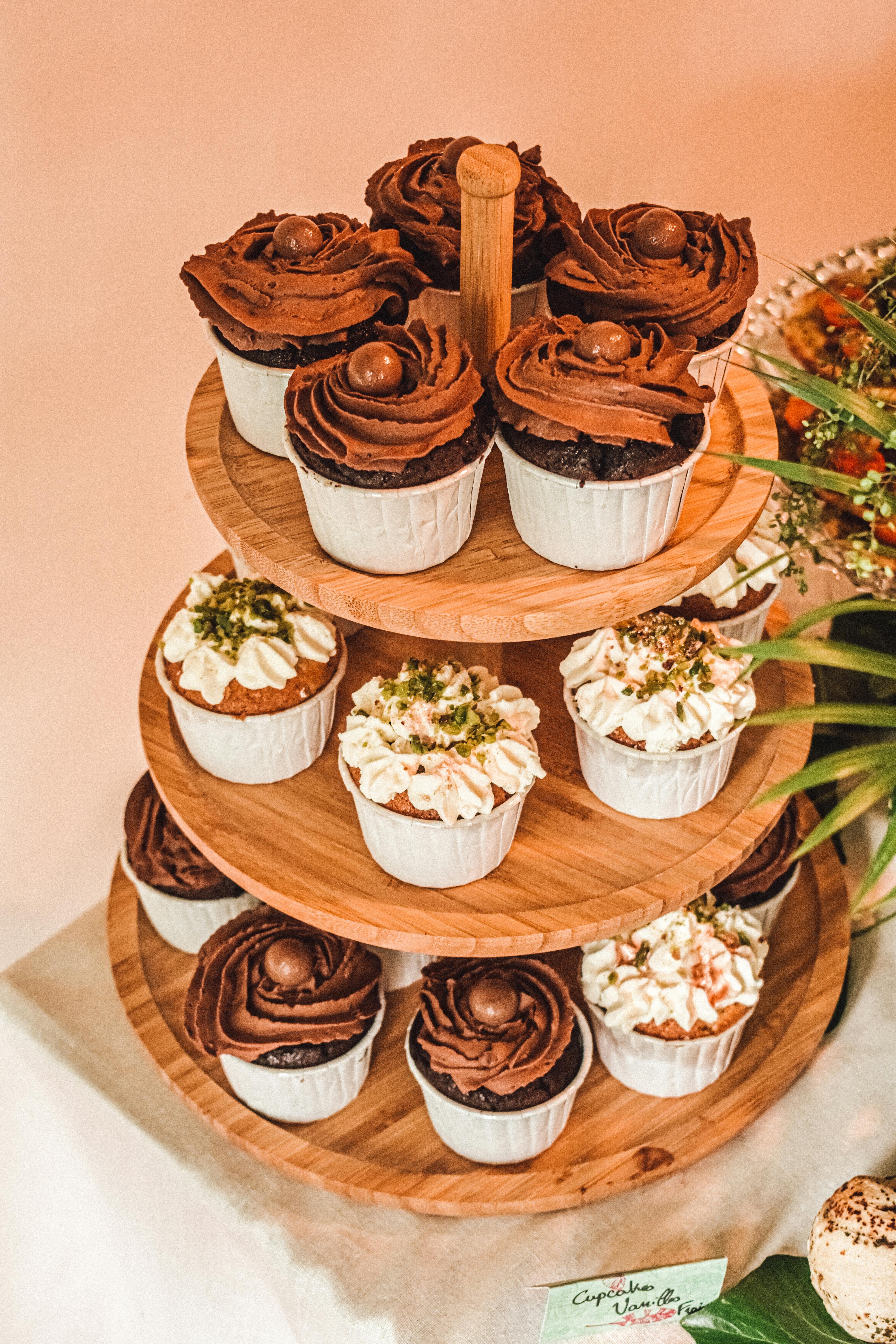 Delicious assortment of cupcakes