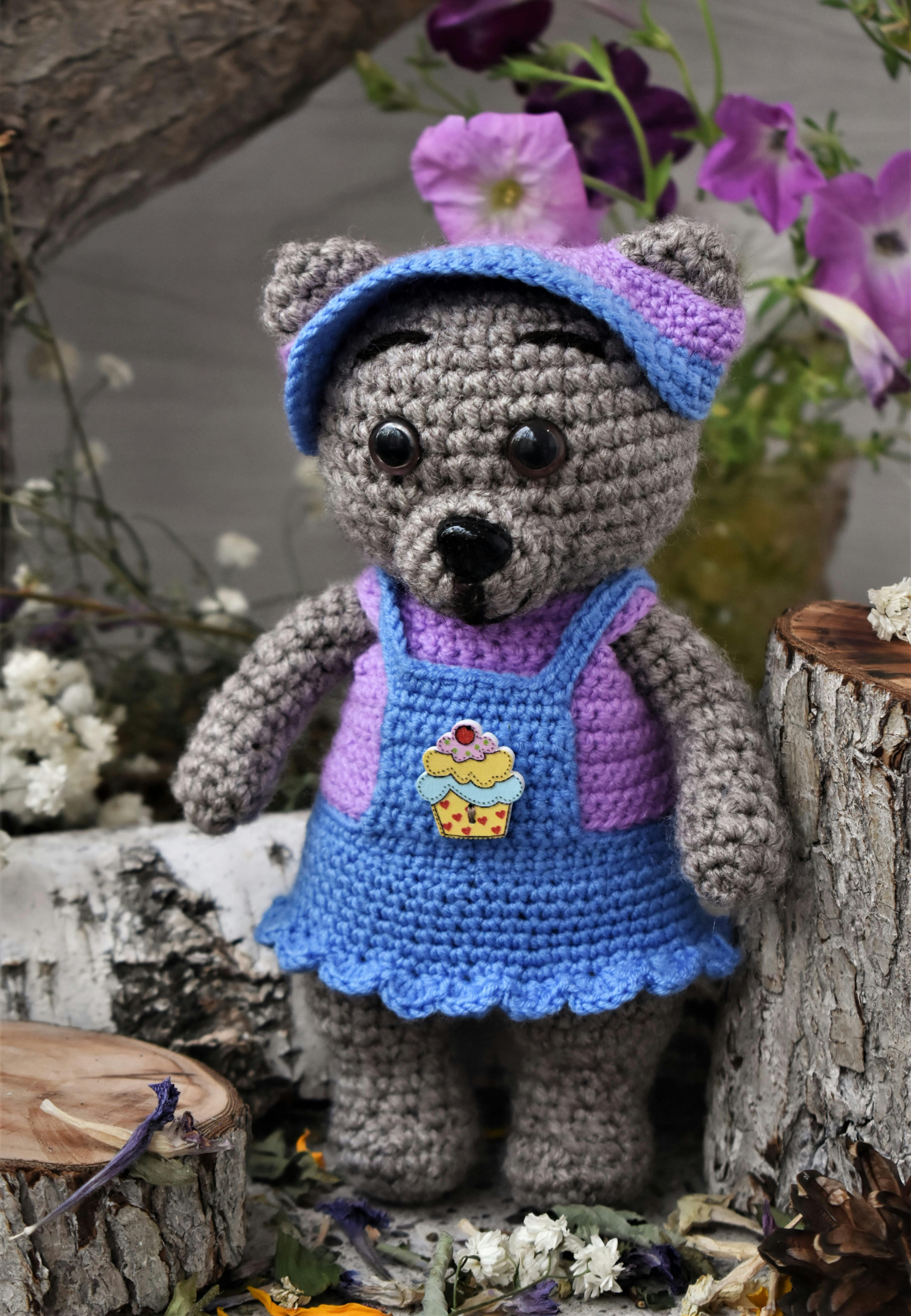 Teddy Bear Plush Toys Beside Black Camera on Tree Log · Free Stock Photo