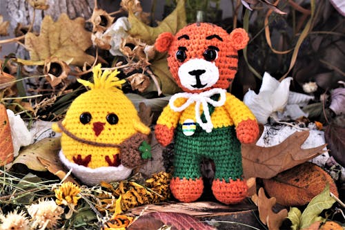 Close-up of Knitted Toys