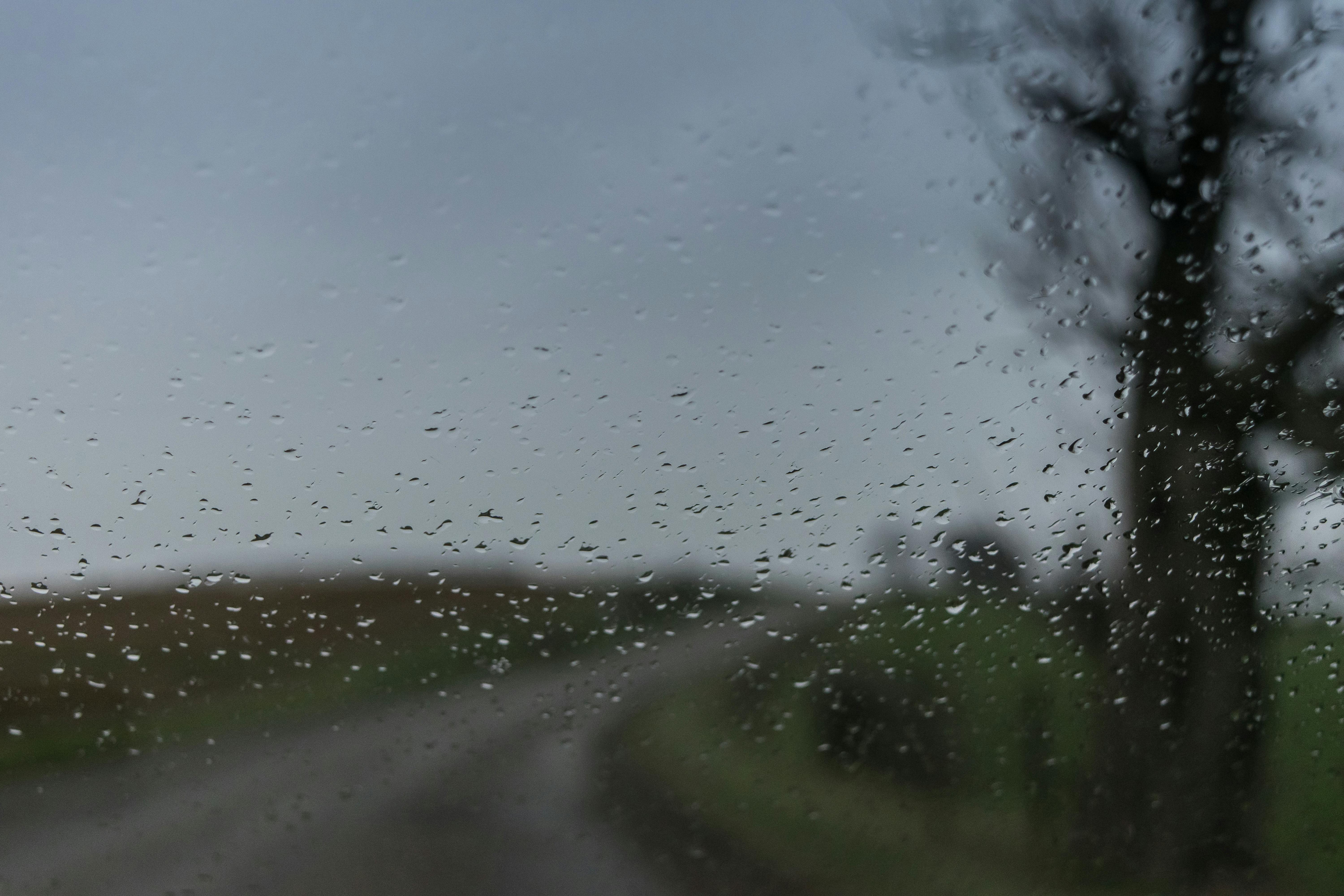 Free stock photo of glass, rain, road