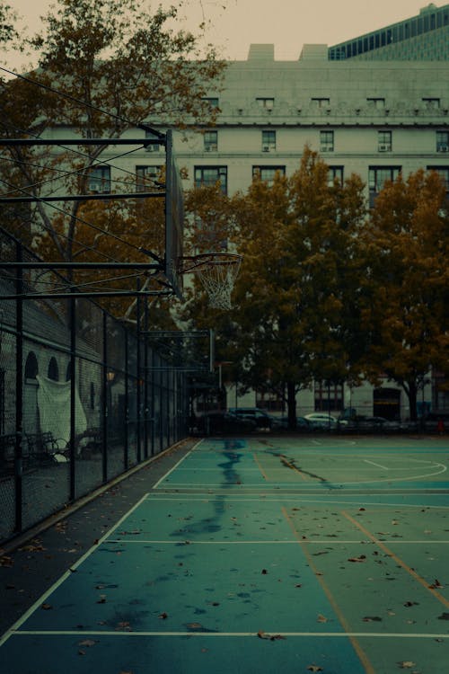 Basketball Court in City 