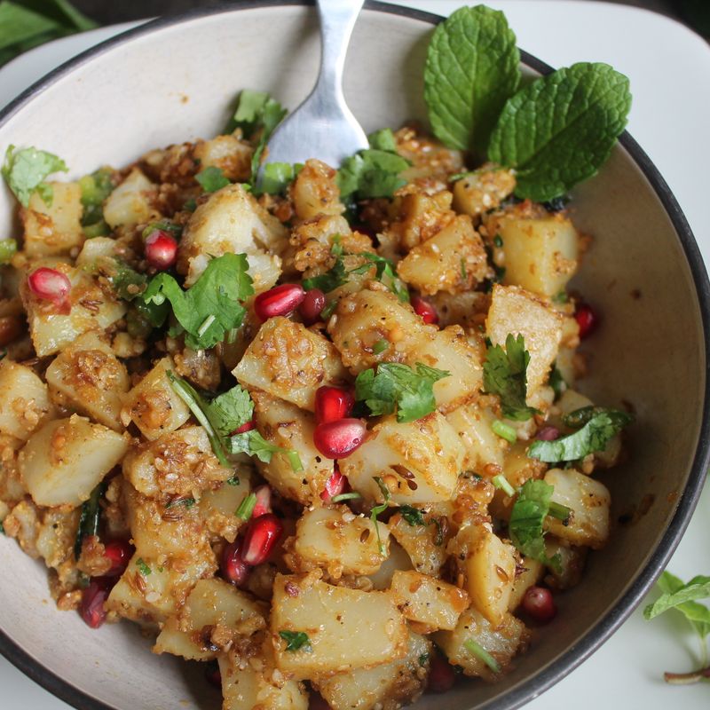 Moroccan Pineapple Salad with Ginger and Pomegranate