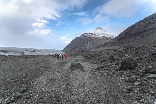 Group of People Hiking in Iceland