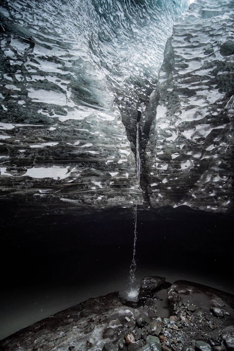 A Melting Ice Cave In Iceland