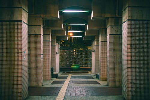 Free Photo of Brown Concrete Hallway Stock Photo