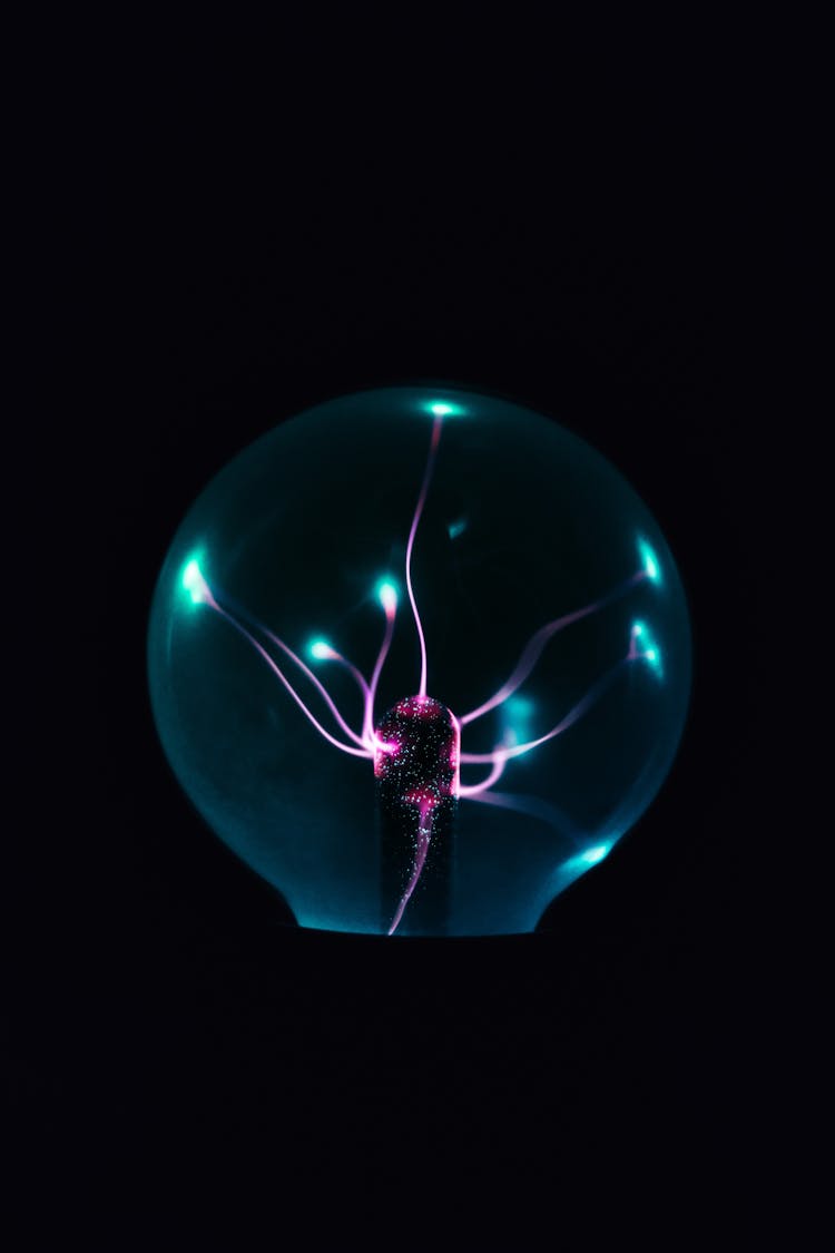 Close-Up Shot Of A Plasma Ball