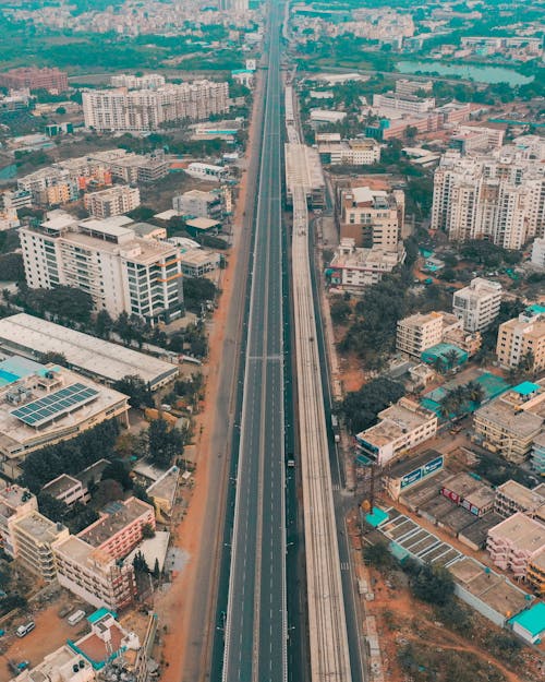 Aerial View of City Buildings