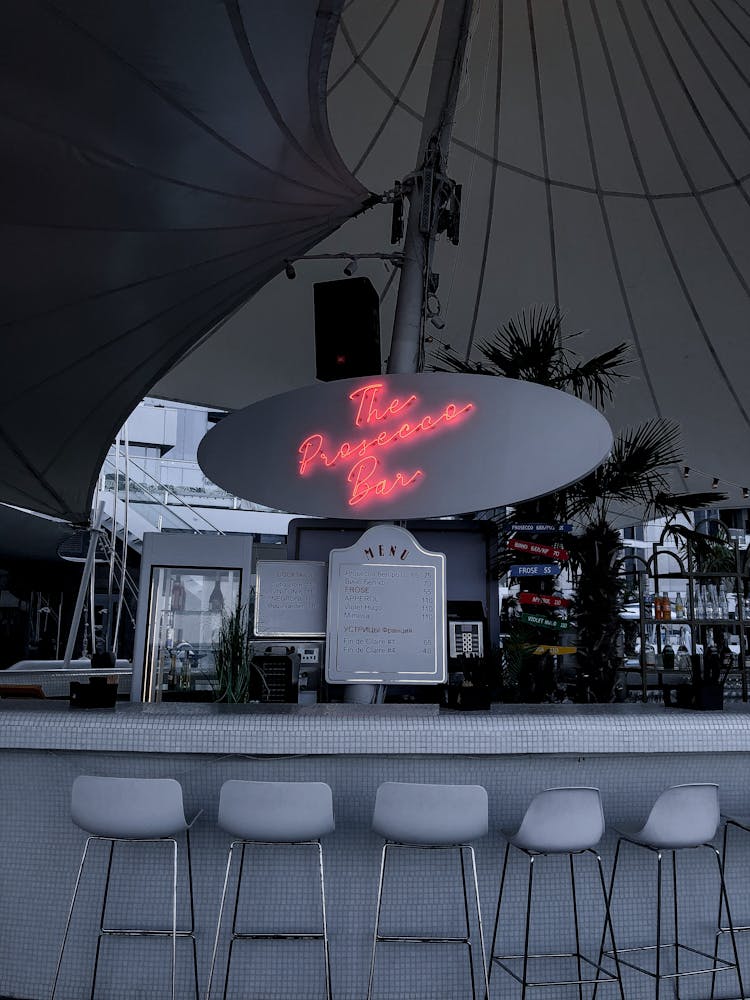 Bar Interior Design With Neon 