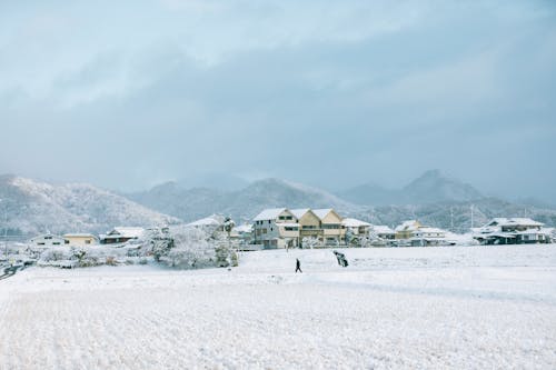 Free A Photo of a Snow Covered Landscape Stock Photo
