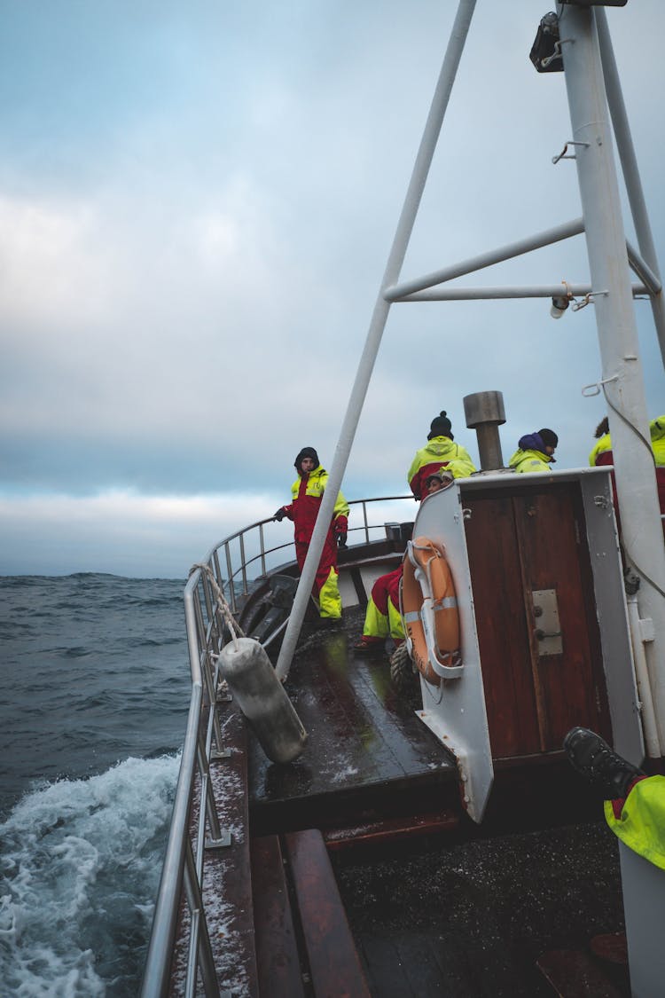 Fishing Crew On A Boat 