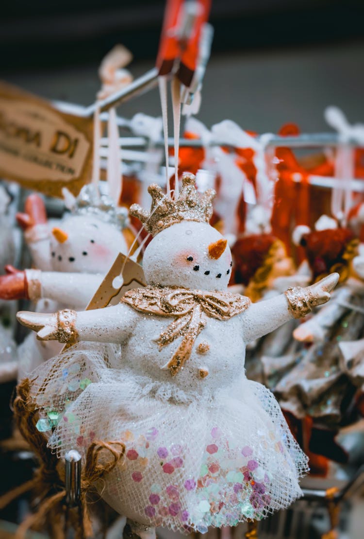 Snowman Ballerina Christmas Ornament In Store