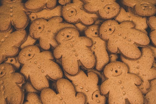Free Close-Up Shot of Gingerbread Cookies Stock Photo