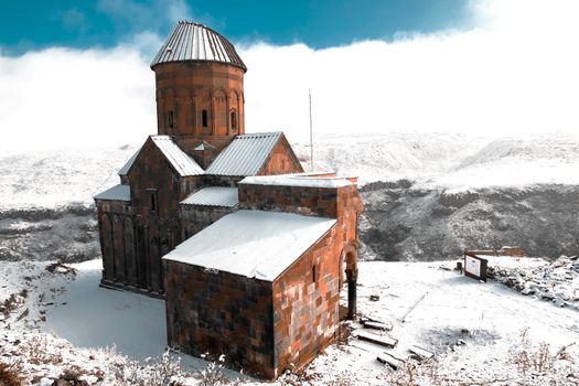 Aerial Photography of an Old Abandoned Church