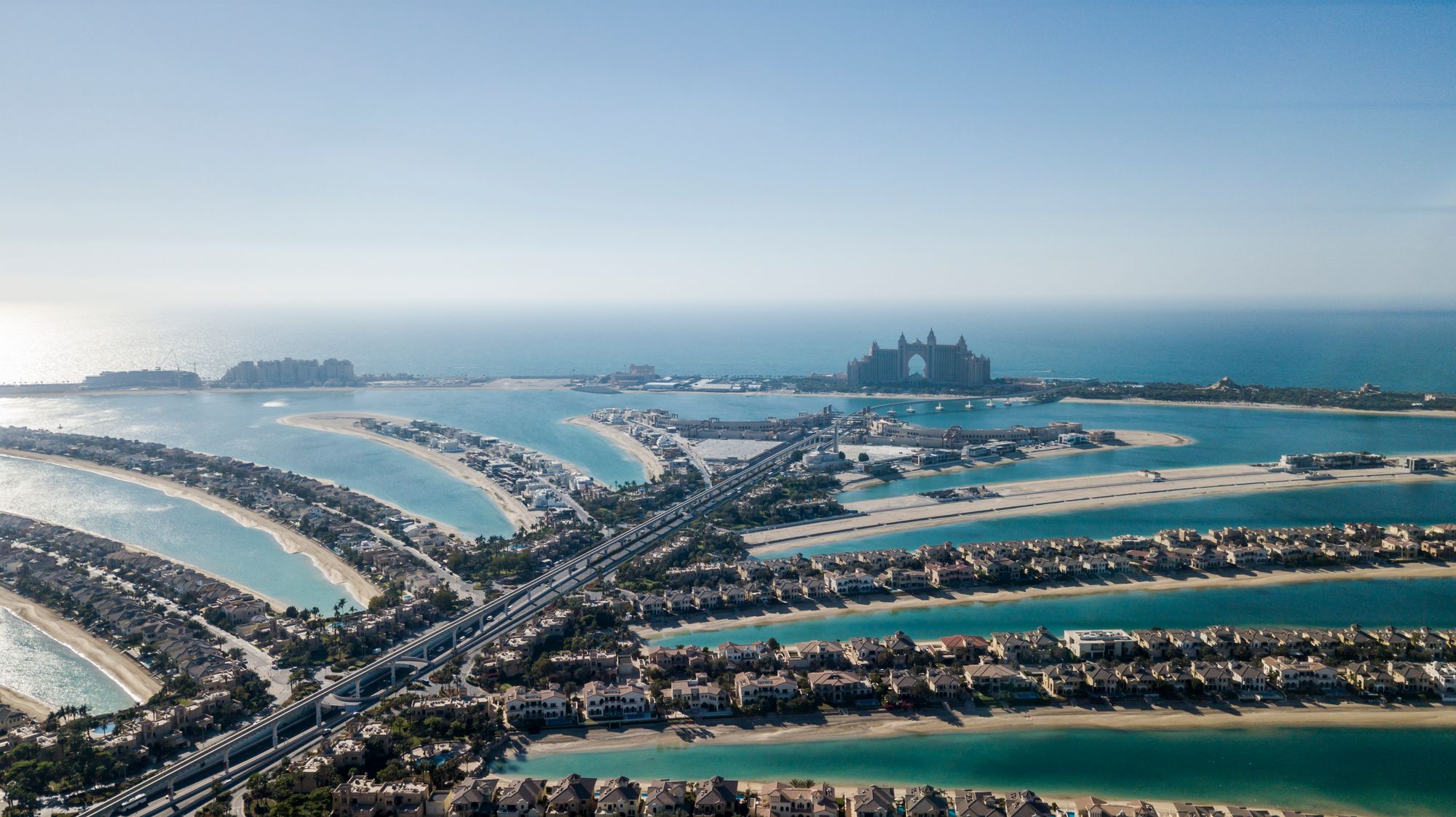 Vue aérienne de Palm Jumeirah Dubai