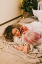 Free stock photo of adult, baby, bed