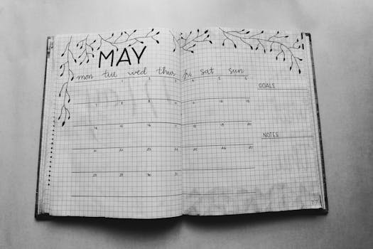 Close Photo of May Calendar Book