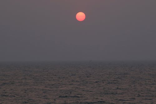 คลังภาพถ่ายฟรี ของ ดวงอาทิตย์, ตะวันลับฟ้า, ทะเล