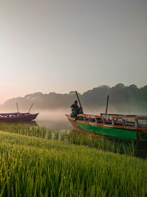 Wooden Boats on the Lake