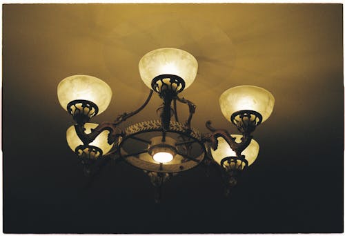 Free Antique Chandelier Ceiling Lamp Stock Photo