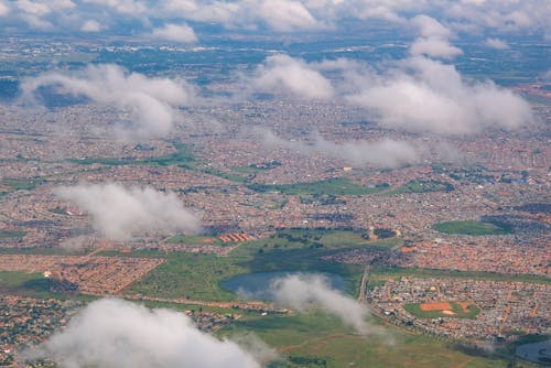 Free Aerial View of a City Stock Photo