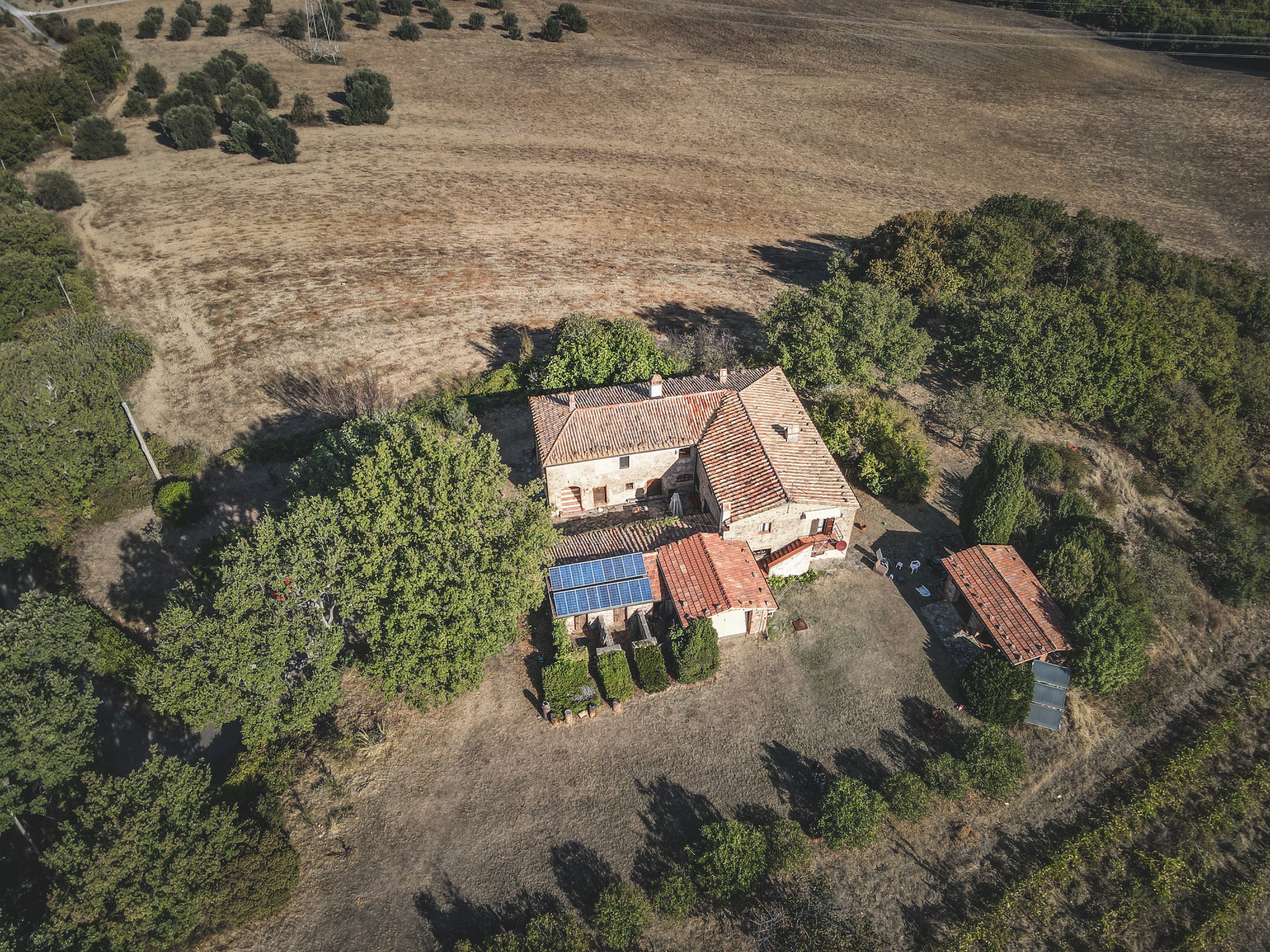 Aerial Photography of a House in the Countryside · Free Stock Photo