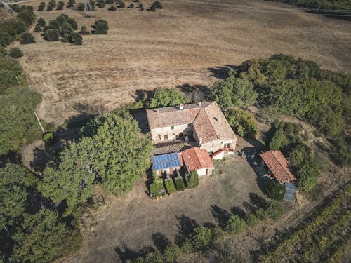 Aerial Photography of a House in the Countryside