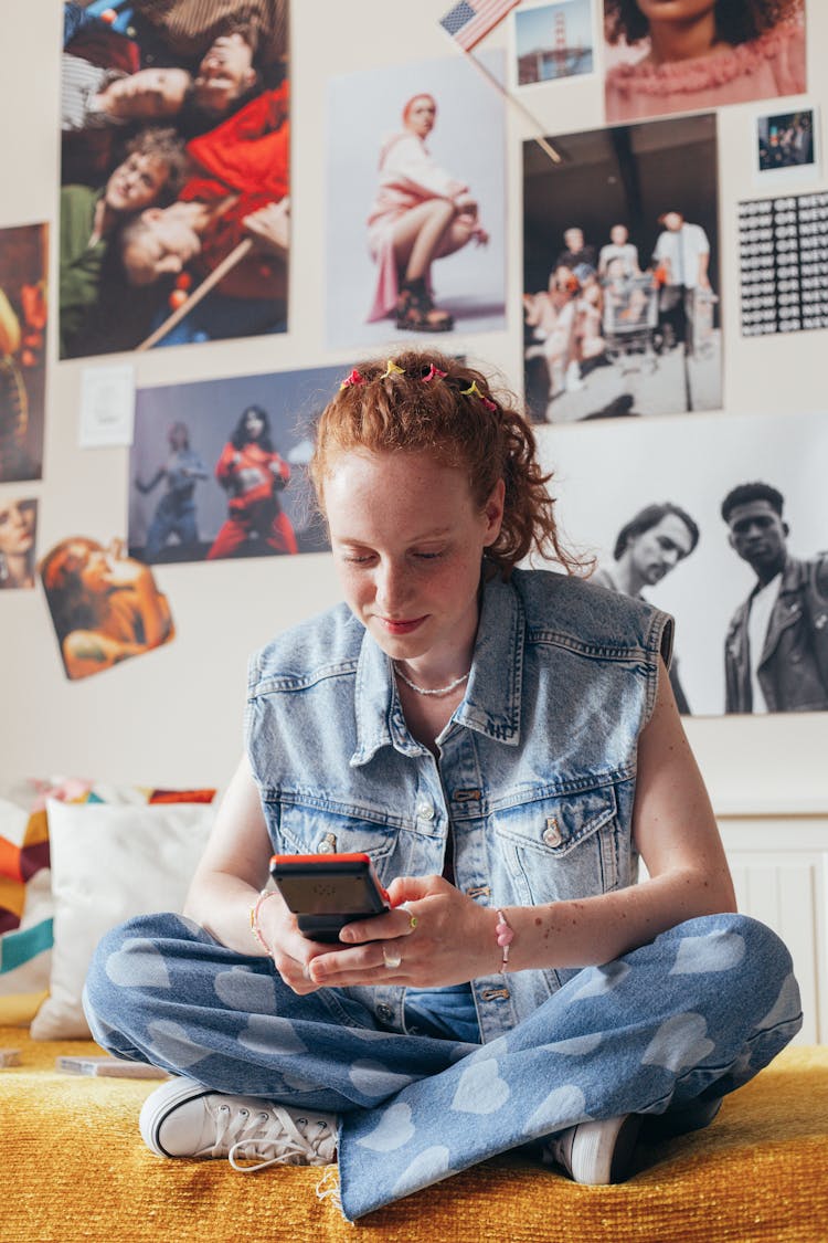 Woman Playing With A Gamepad