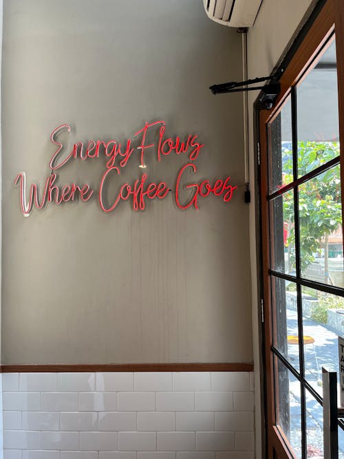 Signage Inside the Coffee Shop