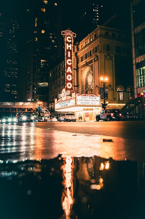 Δωρεάν στοκ φωτογραφιών με απόγευμα, θέατρο του chicago, κατακόρυφη λήψη Φωτογραφία από στοκ φωτογραφιών