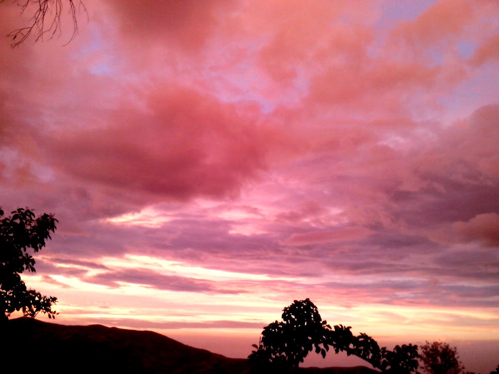 ピンクの空 ピンクの雲 守るの無料の写真素材
