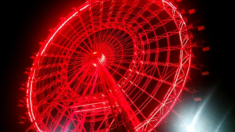 Ferris Wheel During Night Time