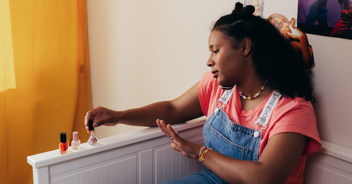 Brunette Doing Her Own Nails · Free Stock Photo