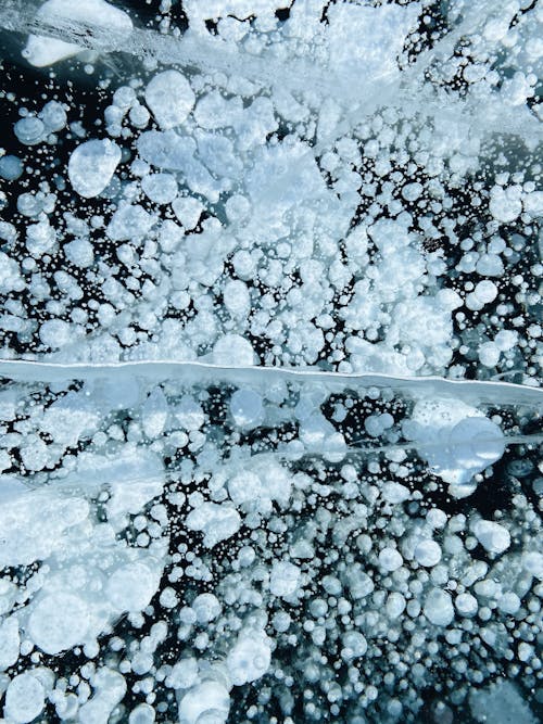 Water with Frozen Ice on the Surface