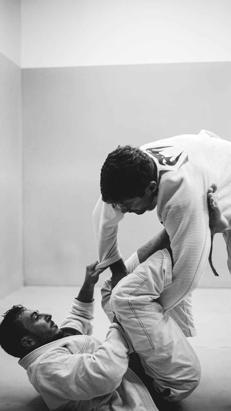 Men In Jiujitsu Combat