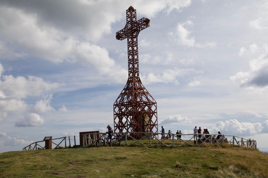 Thousands of crosses on the Hill of Crosses in Lithuania