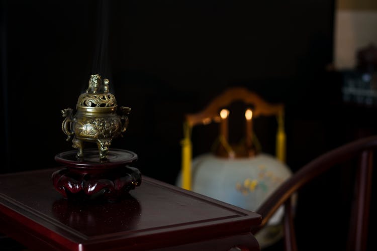 Golden Box On Table