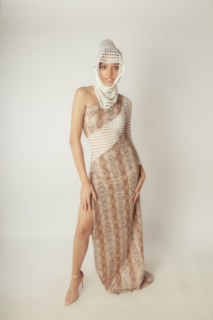 Elegant Woman Wearing Headscarf